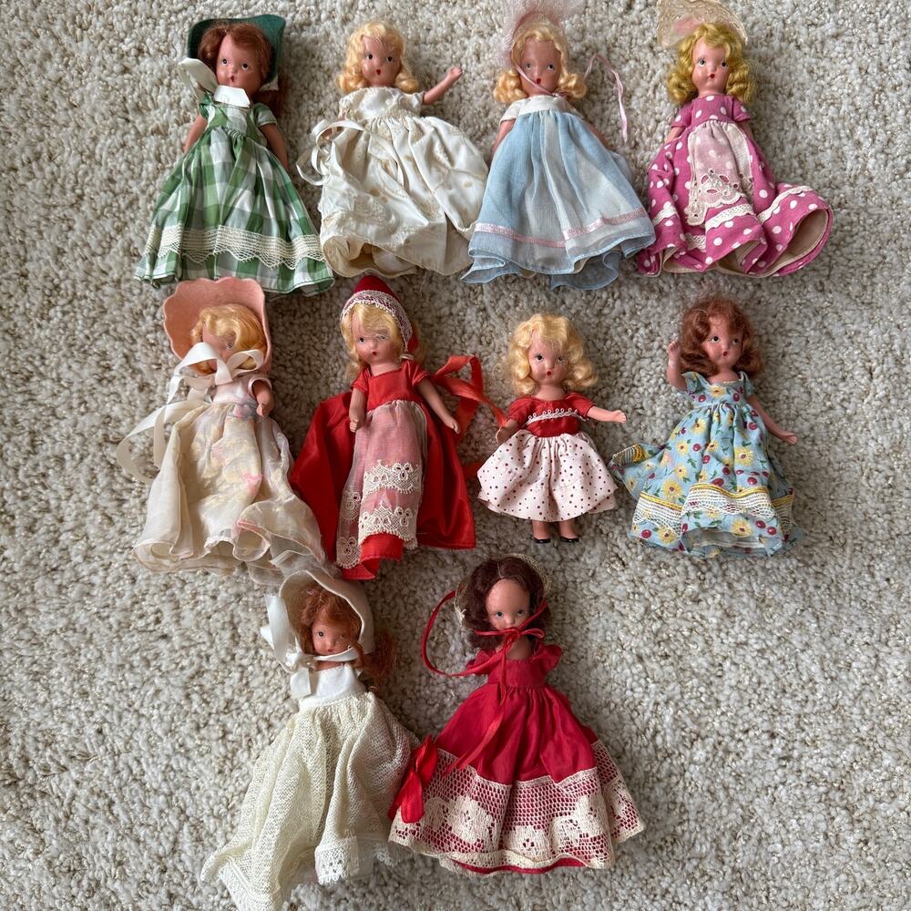 Vintage 1940's Nancy Ann Storybook Dolls - Lot of 10 Dolls - 5.5"